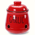 Ceramic Garlic Storage Container with Lid | Countertop Garlic Preservation Box for Kitchen