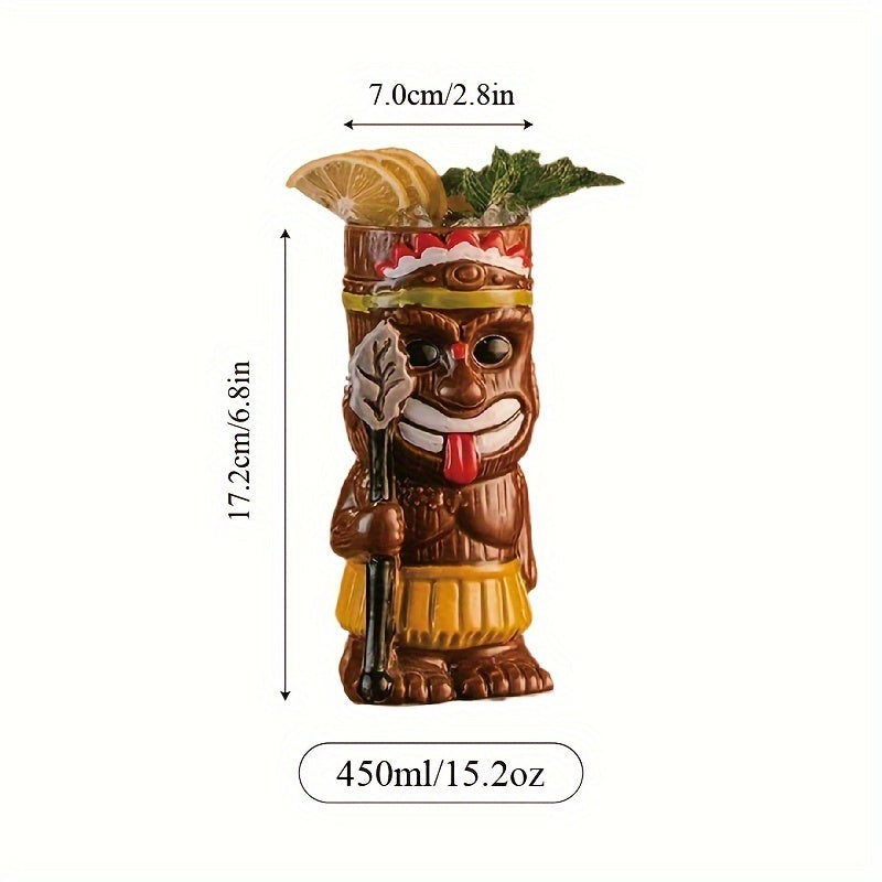 Hawaiian Tiki Ceramic Mug – Cocktail Drinking Cup for Bar, Pub, Club & Home Use