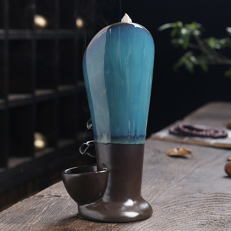 Ceramic Waterfall Incense Holder | Aesthetic Incense Burner for Home & Room Decor