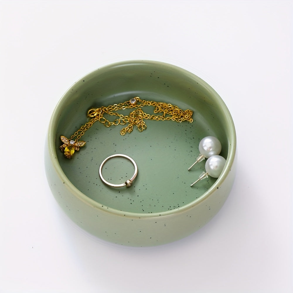 Ceramic Jewelry Tray | Multifunctional Ring & Earring Organizer Plate for Home