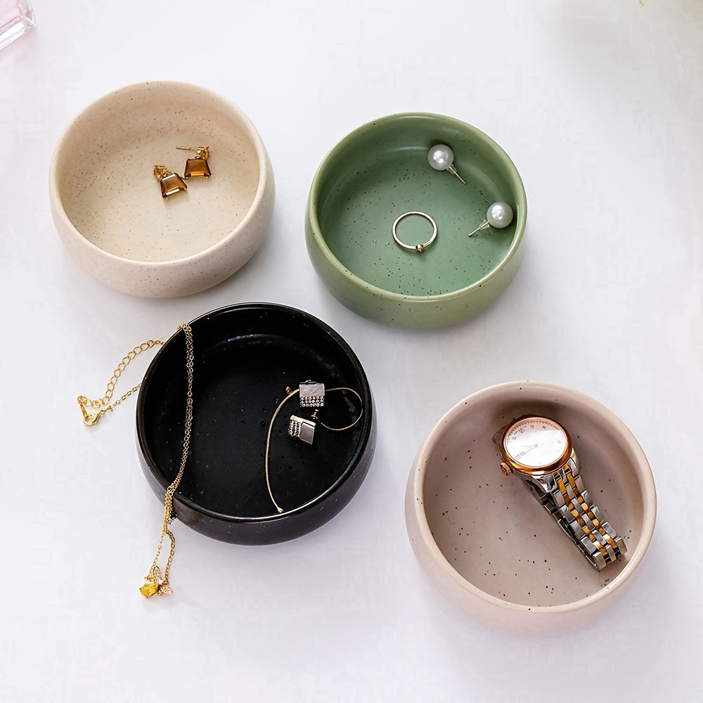 Ceramic Jewelry Tray | Multifunctional Ring & Earring Organizer Plate for Home