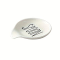 Ceramic Spoon Rest | 4.3" Round Spoon Holder for Kitchen Countertop & Utensil Rest