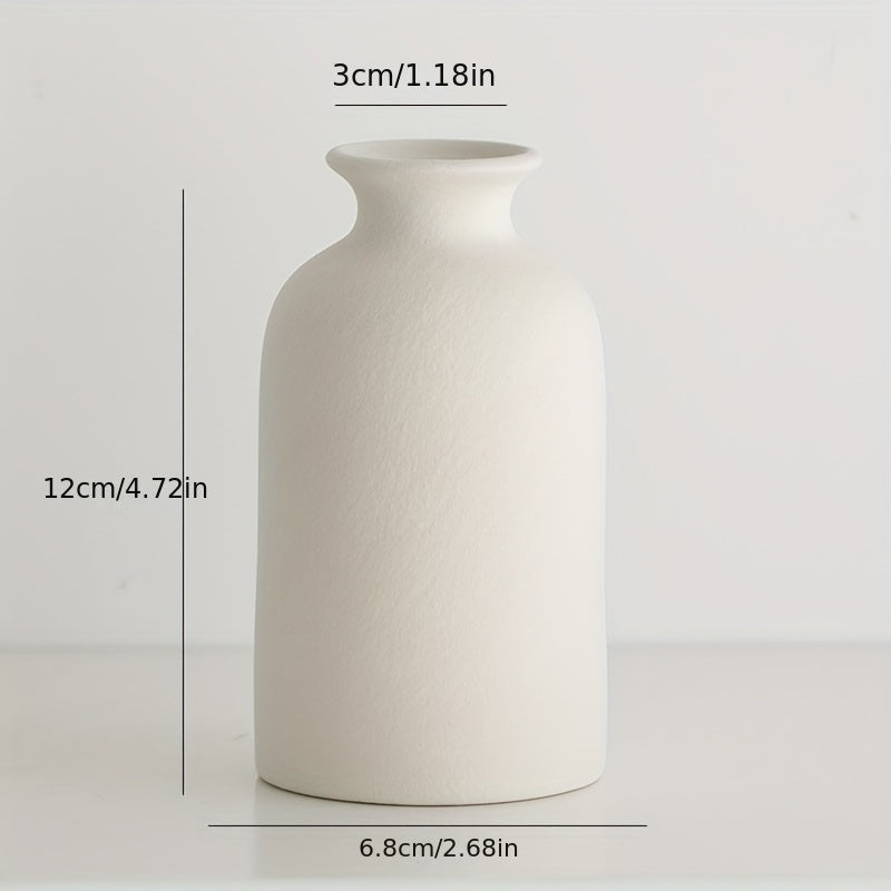 Cream Style Decorative Vase | High-End Dried Flower Arrangement for Living Room & TV Cabinet