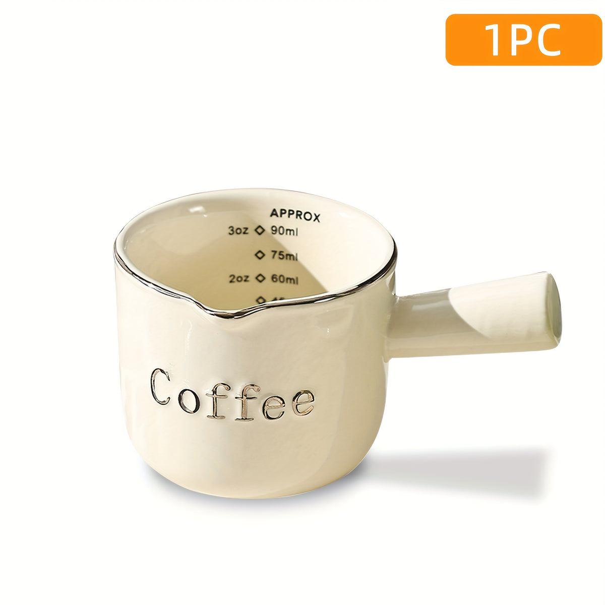 Pink Ceramic Espresso Cup with Handle | 3.04oz V-Shaped Shot Cup for Espresso Making