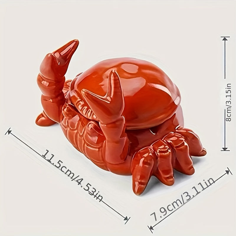 Realistic Crab Claw Ceramic Ashtray – Red Cigarette Tray & Fun Gift for Dad, Boyfriend & Smokers