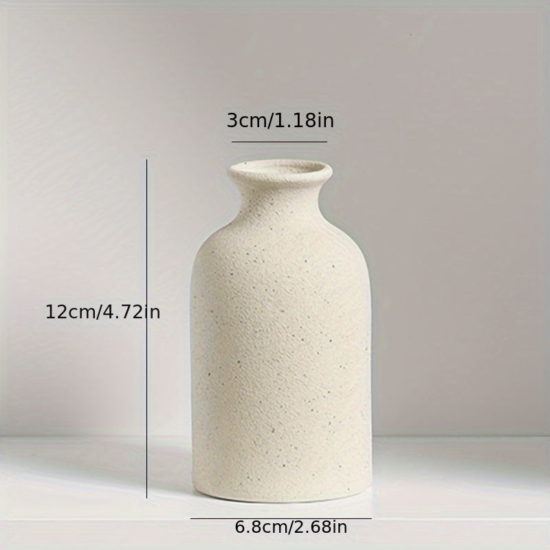 Cream Style Decorative Vase | High-End Dried Flower Arrangement for Living Room & TV Cabinet