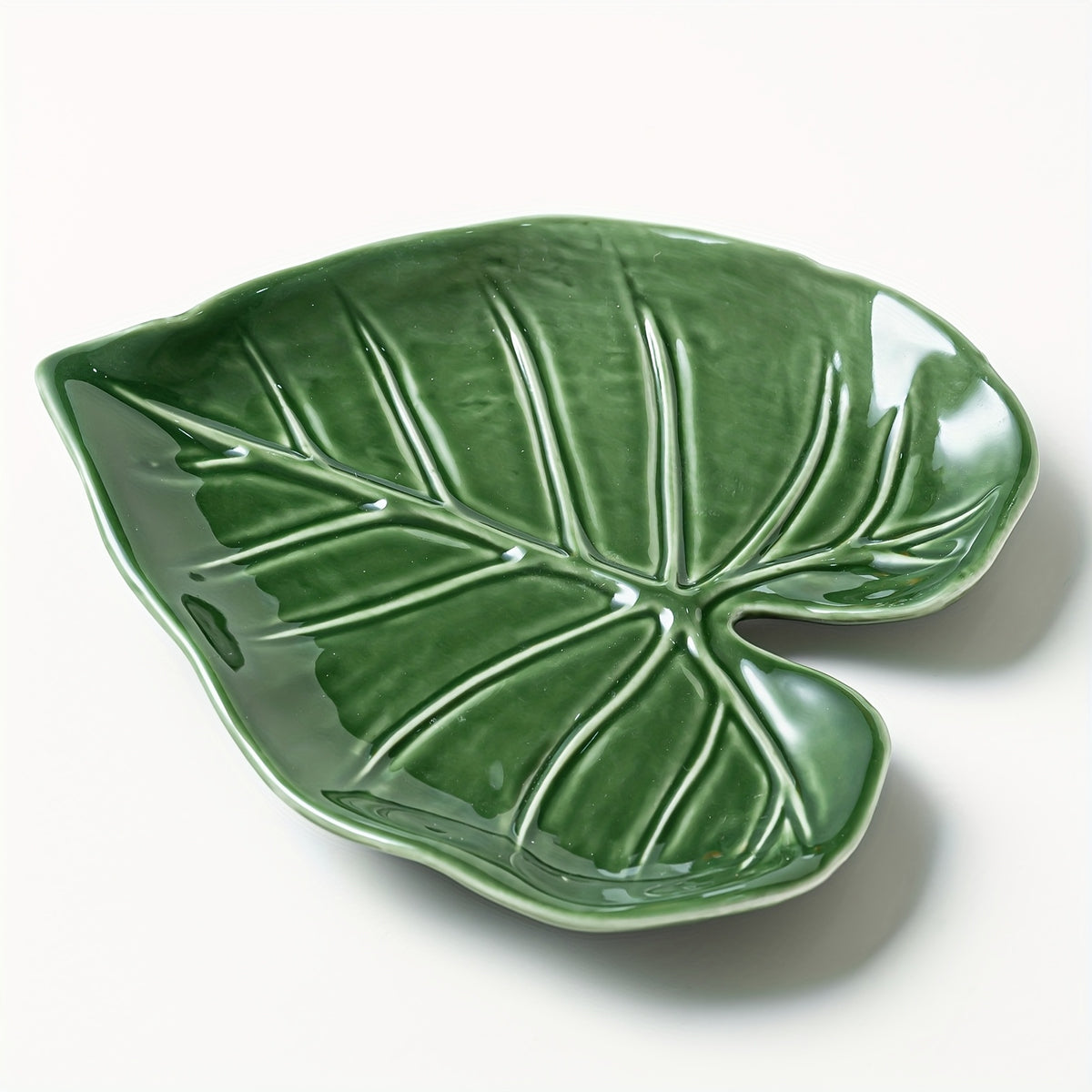 Ceramic Spoon Holder for Stove | Cute Leaf Design Kitchen Countertop Utensil Rack