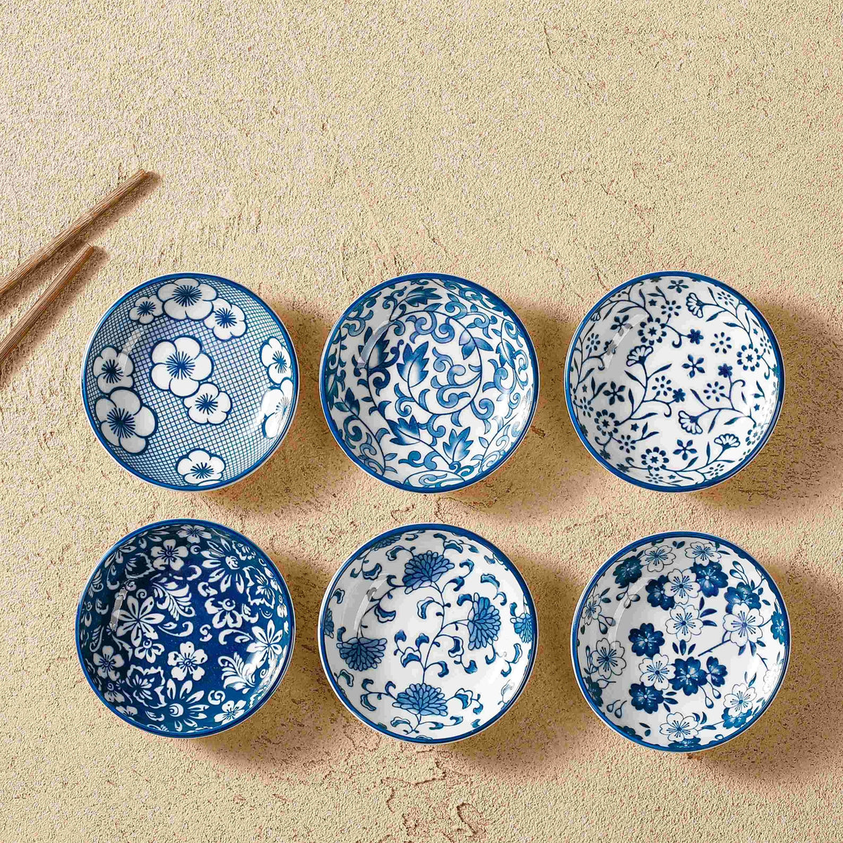 6-Piece Ceramic Seasoning Dish Set | Soy Sauce, Vinegar & Condiment Dishes for Home