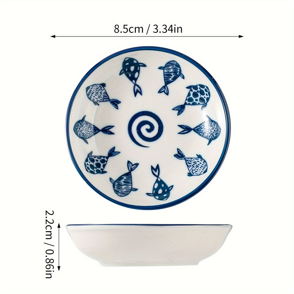 6-Piece Ceramic Seasoning Dish Set | Soy Sauce, Vinegar & Condiment Dishes for Home