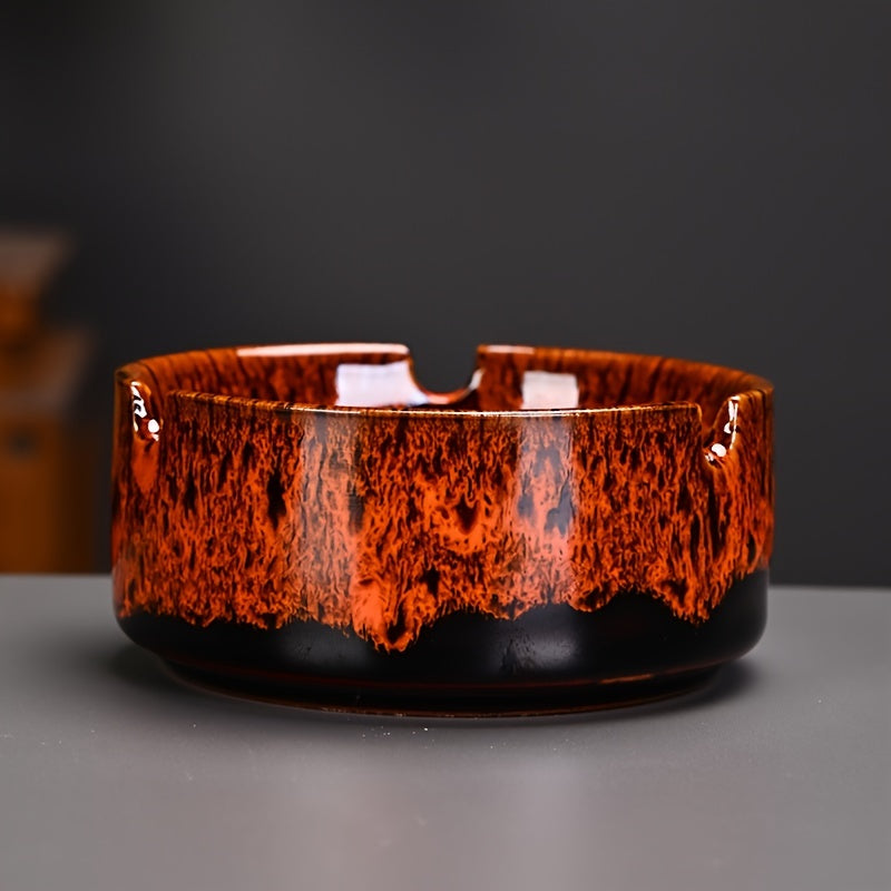 Ceramic Ashtray | Cigarette Ash Holder for Indoor & Outdoor Use, Home & Office Decor