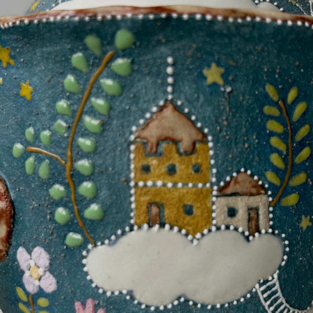 Handmade Ceramic Unicorn Mug with Rainbow Lid & Castle Spoon | Whimsical Fairy Tale Pottery Cup | Unique Art Coffee Mug | Magical Gift for Her