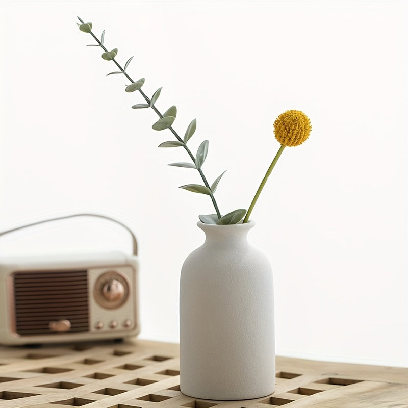 Cream Style Decorative Vase | High-End Dried Flower Arrangement for Living Room & TV Cabinet