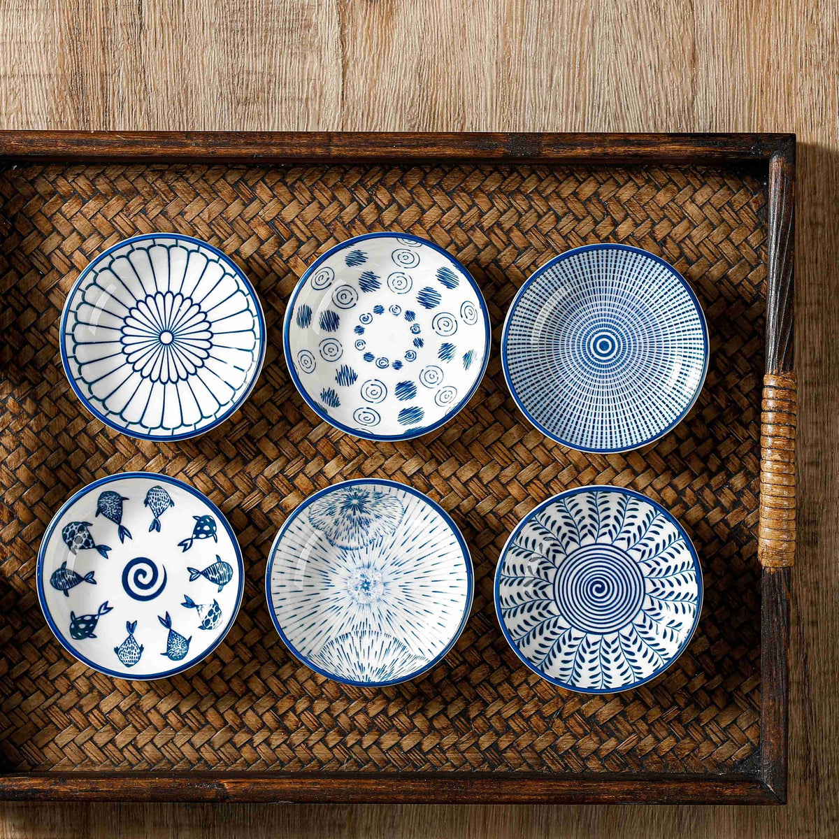 6-Piece Ceramic Seasoning Dish Set | Soy Sauce, Vinegar & Condiment Dishes for Home