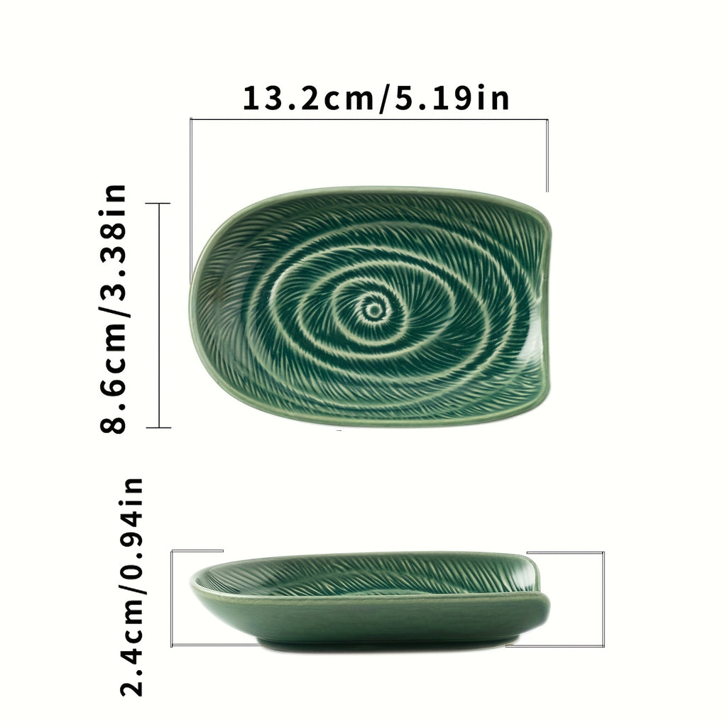 Long-Handle Ceramic Spoon Rest – Kitchen Utensil Holder for Soup Spoons, Spatulas & Rice Spoons