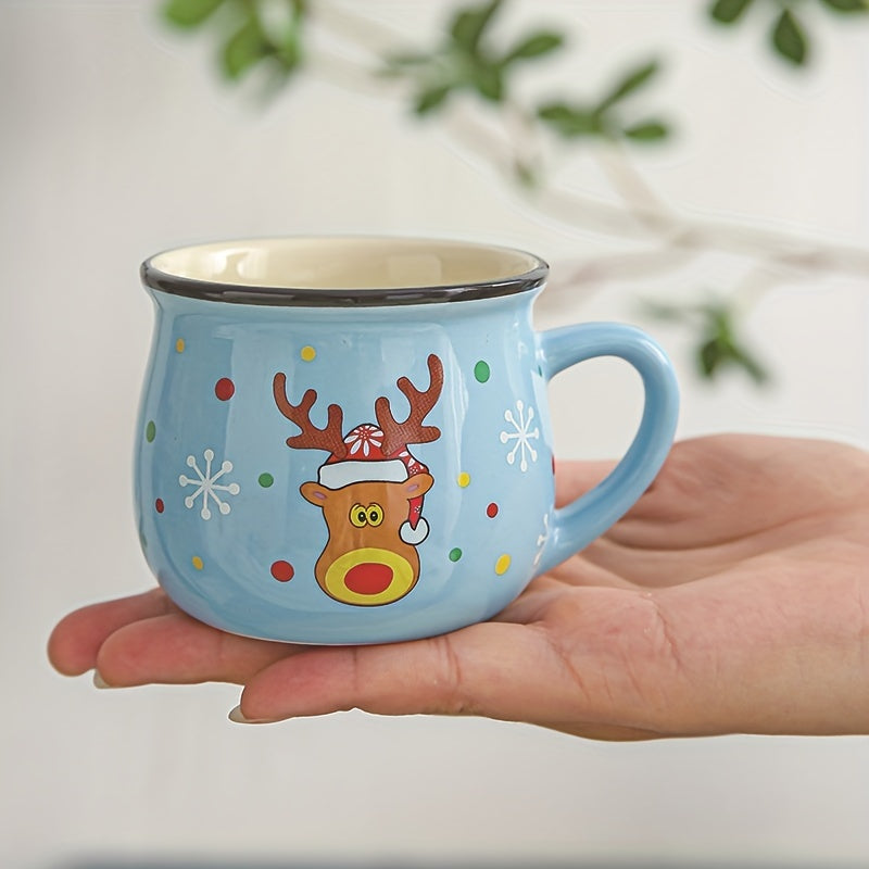 2pcs/4pcs Parent-Child Ceramic Cups – Christmas Family Set for Mousse, Coffee & Breakfast