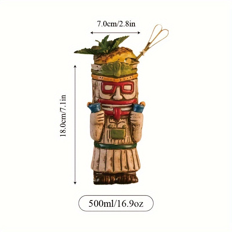 Hawaiian Tiki Ceramic Mug – Cocktail Drinking Cup for Bar, Pub, Club & Home Use