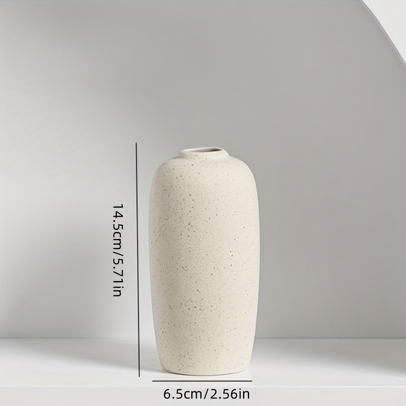 Rustic Ceramic Bud Vase | Farmhouse Decor for Living Room, Shelf & Mantel