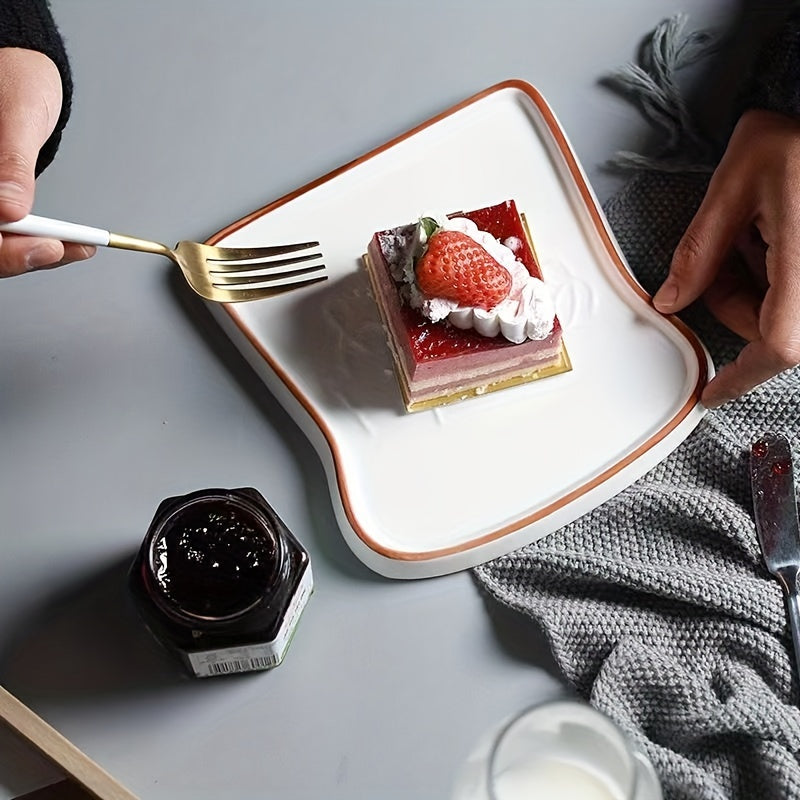 Scallop Ceramic Plate Set (1/2 Pack) – Multipurpose Dishes for Breakfast, Steak, Pasta & Sushi