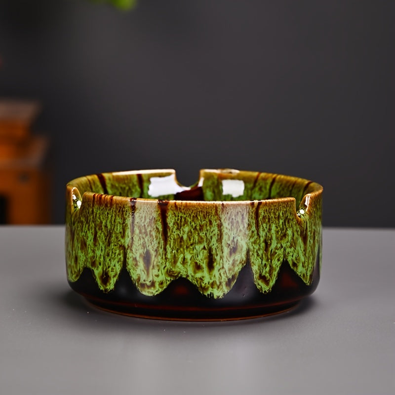 Ceramic Ashtray | Cigarette Ash Holder for Indoor & Outdoor Use, Home & Office Decor