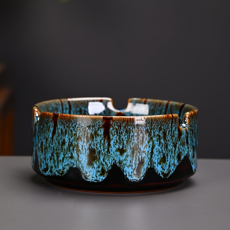 Ceramic Ashtray | Cigarette Ash Holder for Indoor & Outdoor Use, Home & Office Decor