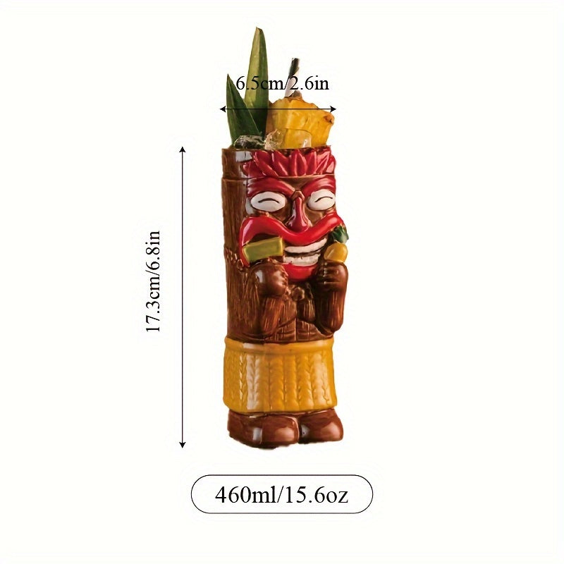 Hawaiian Tiki Ceramic Mug – Cocktail Drinking Cup for Bar, Pub, Club & Home Use