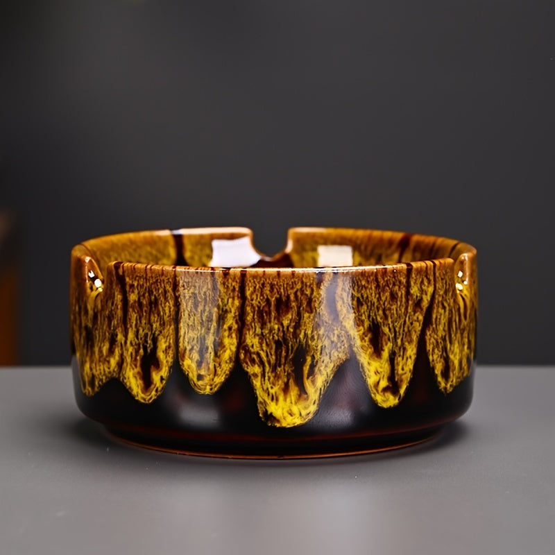 Ceramic Ashtray | Cigarette Ash Holder for Indoor & Outdoor Use, Home & Office Decor