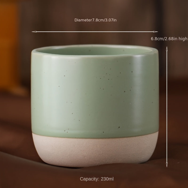Middle Eastern Coarse Pottery Espresso Cup | Colorful Ceramic Kung Fu Tea Tasting Cup