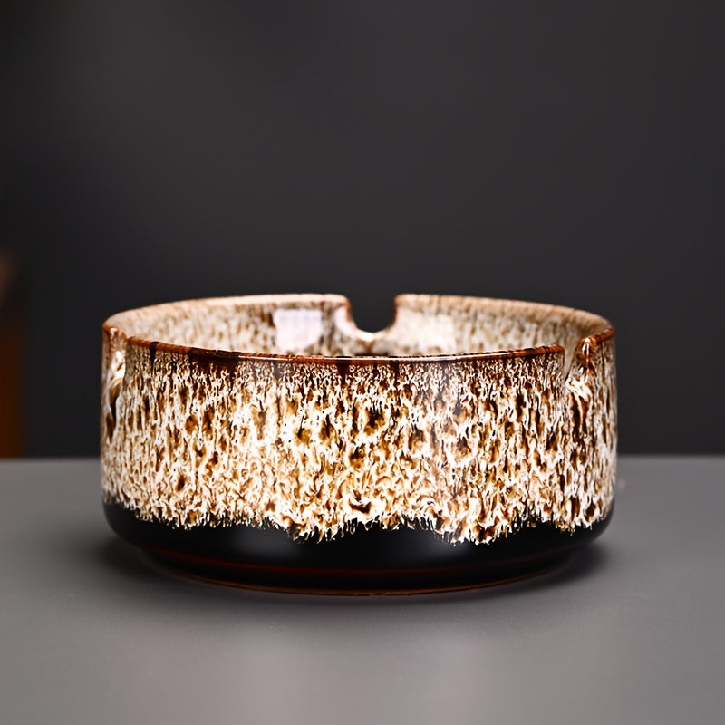 Ceramic Ashtray | Cigarette Ash Holder for Indoor & Outdoor Use, Home & Office Decor
