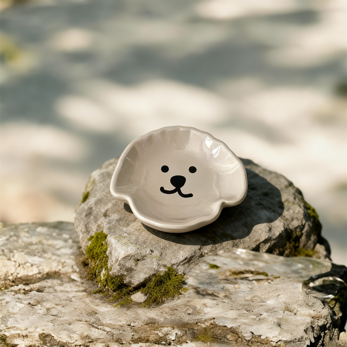 Cute Dog Shaped Ceramic Dipping Bowl - 9cm Kawaii Puppy Face Sauce Dish for Soy Sauce, Condiments, and Snacks