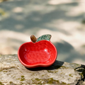 Ceramic Apple Shaped Dipping Bowl - 12cm Cute Fruit Design Sauce Dish for Soy Sauce, Vinegar, and Condiments