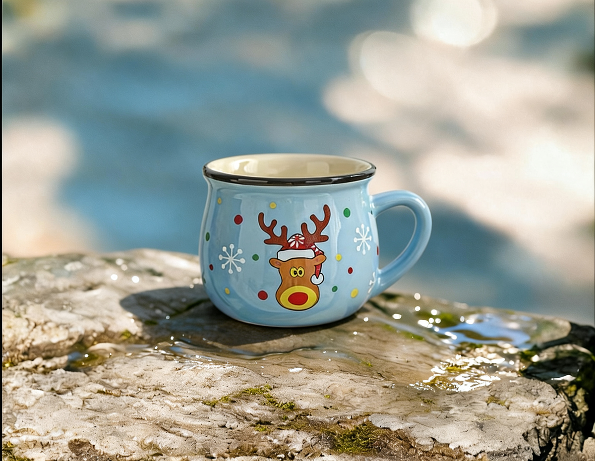 2pcs/4pcs Parent-Child Ceramic Cups – Christmas Family Set for Mousse, Coffee & Breakfast