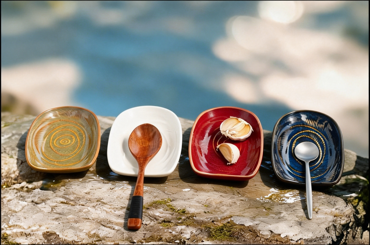 Long-Handle Ceramic Spoon Rest – Kitchen Utensil Holder for Soup Spoons, Spatulas & Rice Spoons