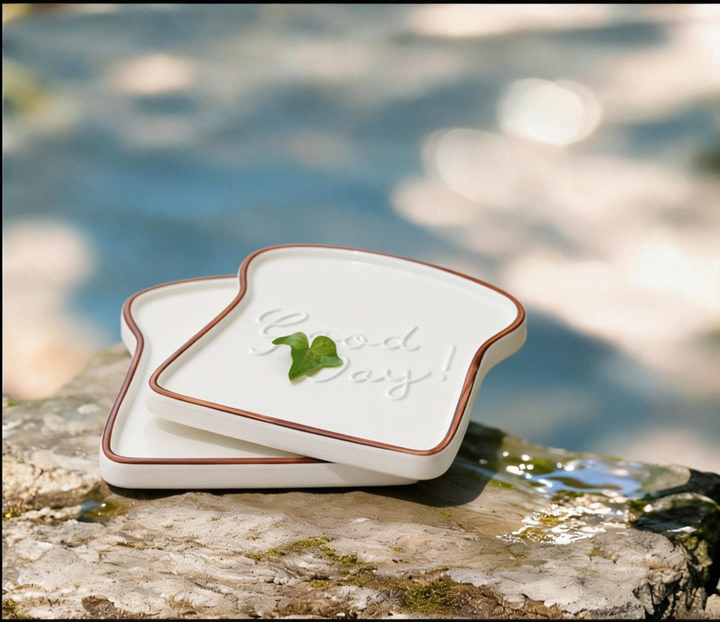 Scallop Ceramic Plate Set (1/2 Pack) – Multipurpose Dishes for Breakfast, Steak, Pasta & Sushi